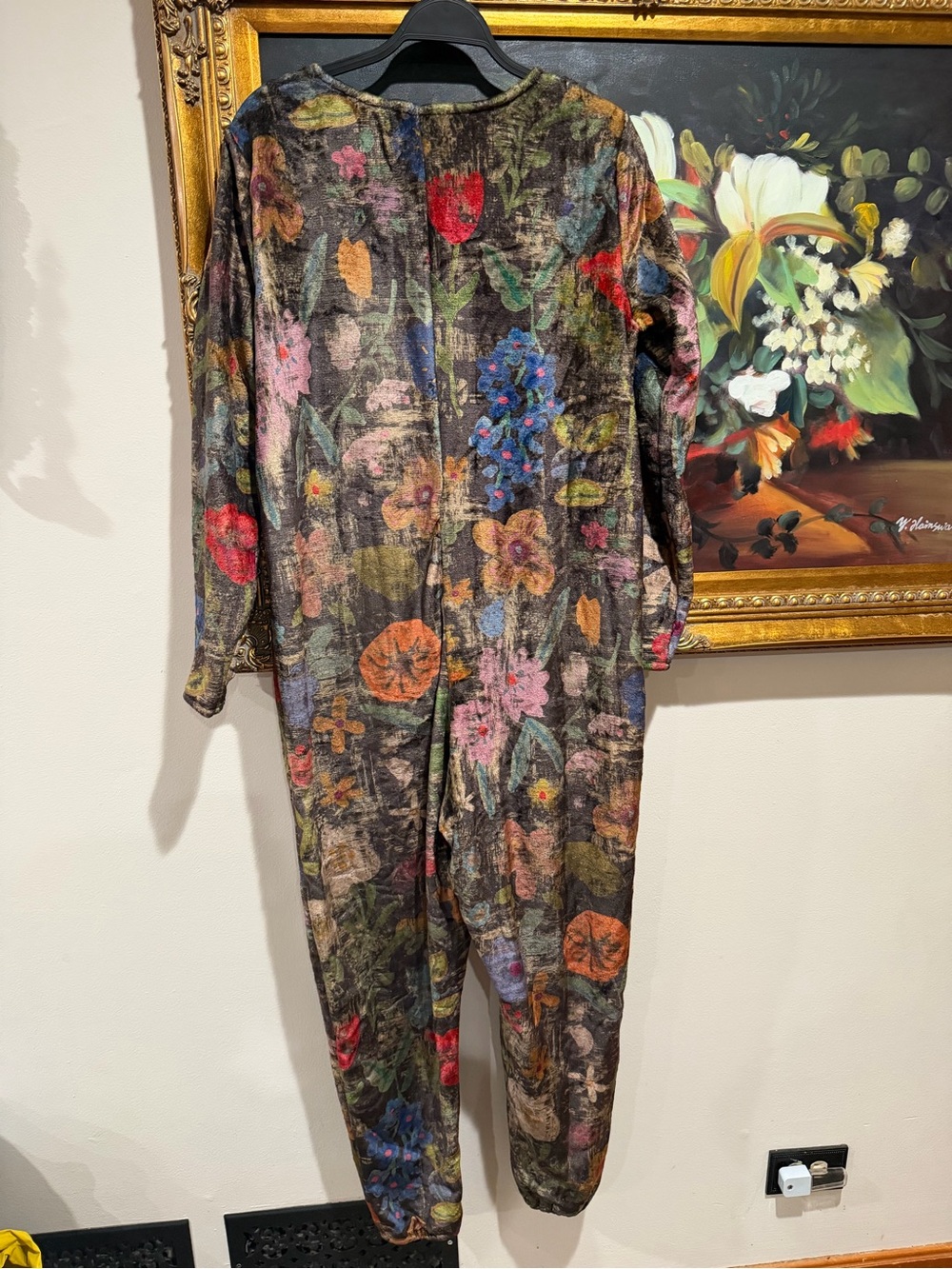NATURAL LIFE Multicolor Floral Zip-Front Jumpsuit - Picture 3 of 4